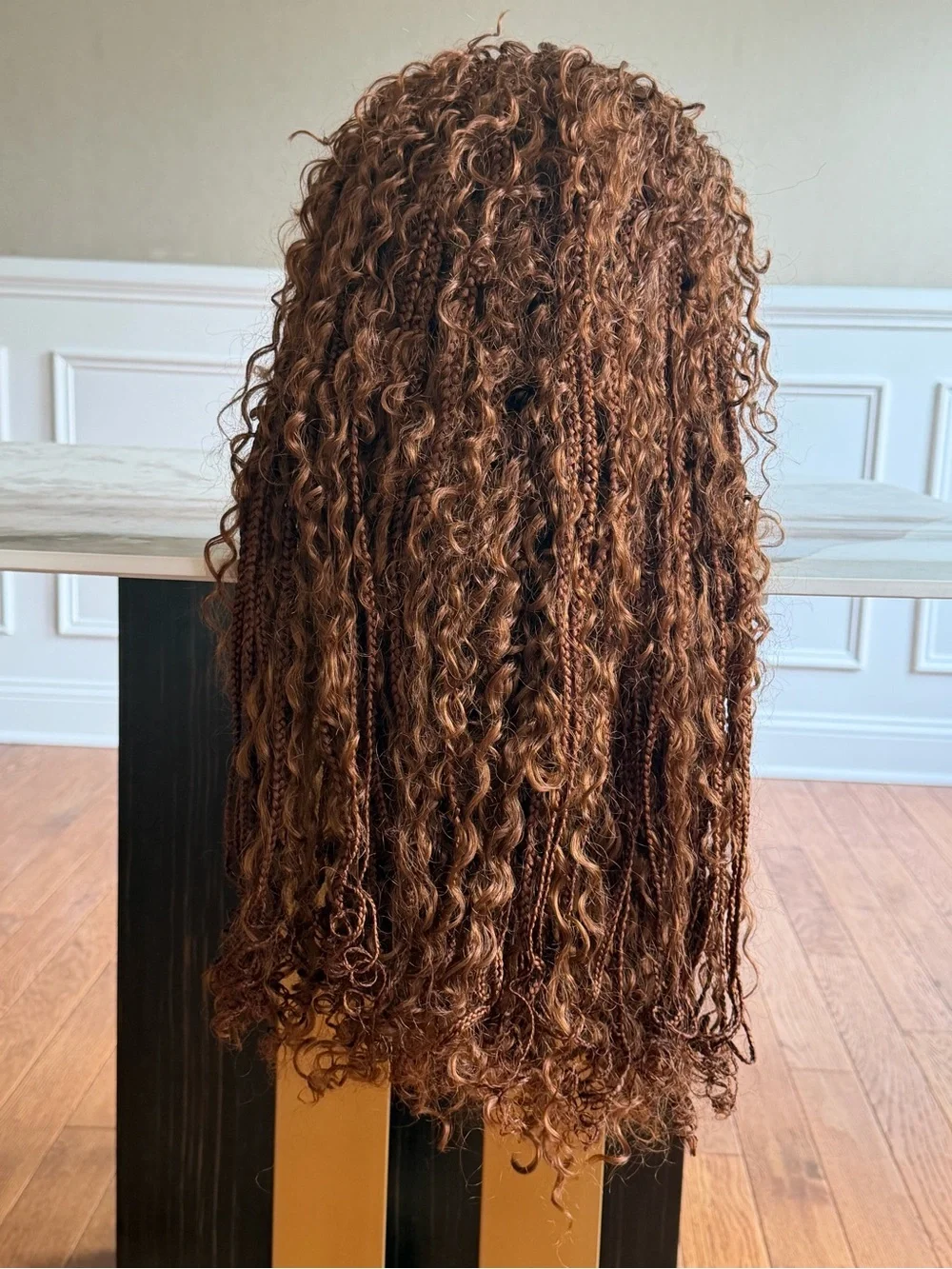 Stylish Brown Braided Crochet Wig - Unbranded